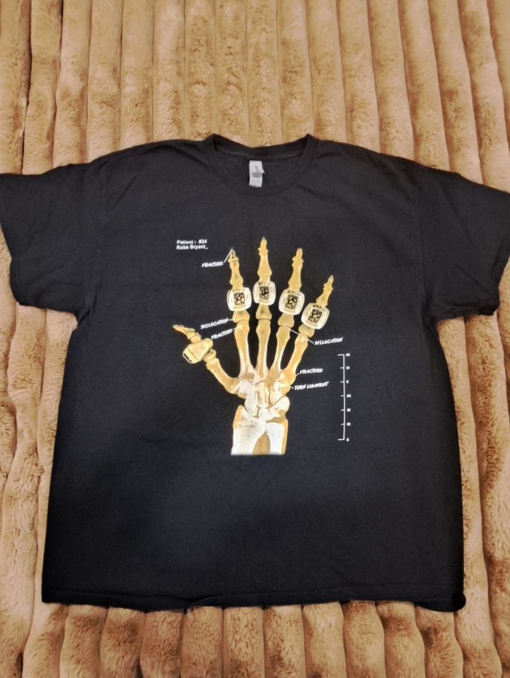 Kobe Bryant X Ray Five Rings Los Angeles Lakers Gift T Shirt XL